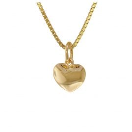 trendor 75394 Kinder Herz-Anhänger Gold 585 mit vergoldeter Silberkette