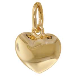 trendor 75394 Kinder Herz-Anhänger Gold 585 mit vergoldeter Silberkette