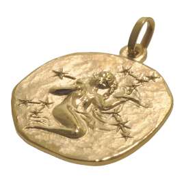 trendor 75905-09 Sternzeichen für Kinder Jungfrau Gold 333 Anhänger + Kette