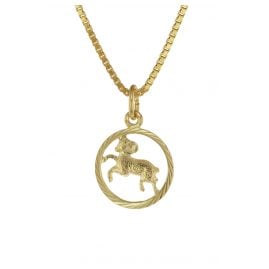 trendor 75990-04 Sternzeichen Widder 333 Gold + goldplattierte Kinder-Kette