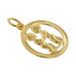 trendor 75990-06 Sternzeichen Zwilling 333 Gold + goldplattierte Kinder-Kette
