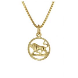 trendor 75990-08 Kinder Sternzeichen Löwe 333 Gold + goldplattierte Kette