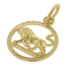 trendor 75990-08 Kinder Sternzeichen Löwe 333 Gold + goldplattierte Kette