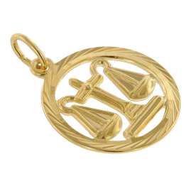 trendor 75990-10 Kinder Sternzeichen Waage 333 Gold + goldplattierte Kette