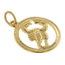 trendor 75990-11 Kinder Sternzeichen Skorpion 333 Gold + goldplattierte Kette