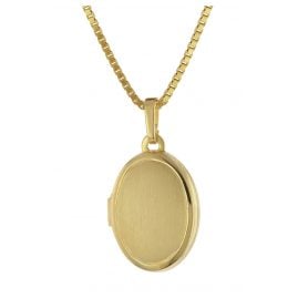 trendor 75973 Medaillon 333 Gelbgold mit Vergoldeter Silberkette