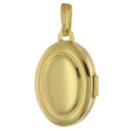 trendor 75973 Medaillon 333 Gelbgold mit Vergoldeter Silberkette