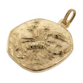 trendor 39070-11 Skorpion Sternzeichen Ø 20 mm Herrenkette Gold auf Silber
