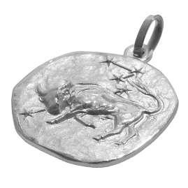 trendor 51610-05 Sternzeichen Stier Ø 20 mm und Halskette 925 Silber