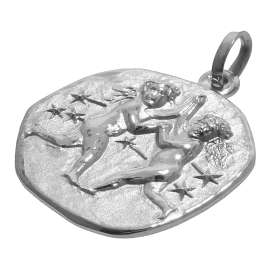 trendor 51610-06 Sternzeichen Zwillinge Ø 20 mm und Halskette 925 Silber