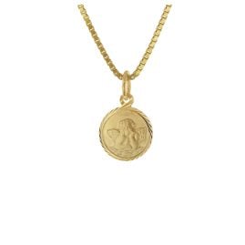 trendor 41201 Kinder-Anhänger Gold 333 Schutzengel mit vergoldeter Silberkette