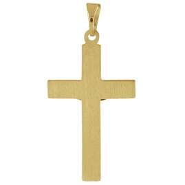trendor 41416 Kruzifix 14 Karat Gold 585 mit goldplattierter Silberkette