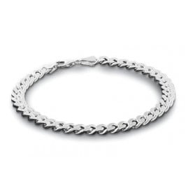 trendor 85864 Armband für Männer 925 Silber Massiv Panzerkette Breite 6,9 mm
