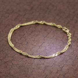 trendor 50521 Armband Frauen 333 Gold Singapur 2,4 mm