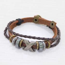 trendor 75808 Unisex Lederarmband Braun