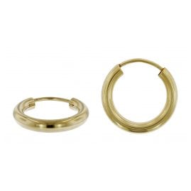trendor 51172 Damen Ohrringe Gold 333 / 8K Creolen Breite 2,5 mm Ø 15 mm