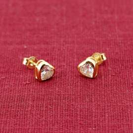 trendor 41549 Damen-Ohrringe Gold 333/8K Herz mit Zirkonia