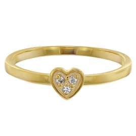 trendor 41538 Damenring Gold 333/8K Herz mit Zirkonias