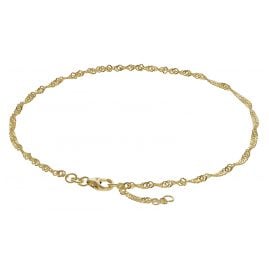 trendor 63263 Fußkettchen 333 Gold Singapur-Muster 2,2 mm breit