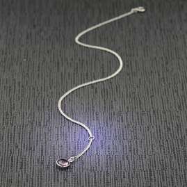 trendor 51333 Fußkette 925 Sterlingsilber Mit Lila Quarz