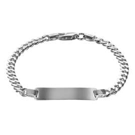 trendor 88612-21 Gravur-Armband für Männer 925 Silber Panzerkette mit Namen
