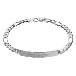 trendor 35676 Herren Gravurband Silber 925 Armband mit Namen 21 cm