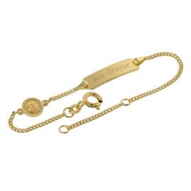 trendor 75493 Gravur-Armband für Kinder Gold 333 (8 Karat) 14/12 cm