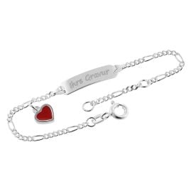 trendor 39528 Gravur-Armband für Kinder 925 Silber 14/12 cm