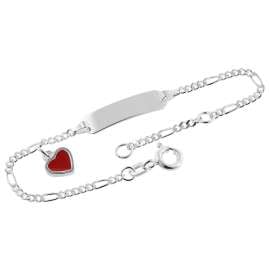 trendor 39528 Gravur-Armband für Kinder 925 Silber 14/12 cm