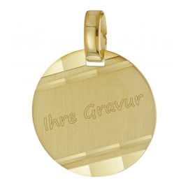 trendor 51796 Anhänger mit Namen Gold 333 / 8 Karat Gravurplatte Ø 16 mm