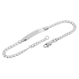 trendor 41064 Gravurarmband für Junge Leute 925 Silber Identitätsarmband 18 cm
