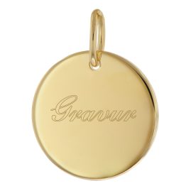 trendor 41227 Anhänger mit Gravur für Damen und Herren Gold auf 925 Silber