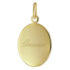 trendor 41226 Gravur-Anhänger für Damen und Herren Gold auf 925 Silber