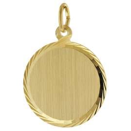 trendor 41764 Gravur-Anhänger Gold auf Silber 925 Ø 16 mm