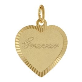 trendor 41851 Damen Gravur-Anhänger Herz Gold auf 925 Silber 18 mm
