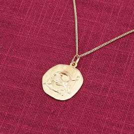 trendor 41960-01 Steinbock Sternzeichen Ø 20 mm mit 333/8K Herren-Goldkette