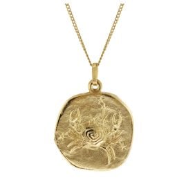 trendor 41960-07 Krebs Sternzeichen Ø 20 mm mit 333/8K Goldkette für Herren