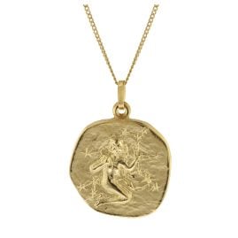 trendor 41960-09 Jungfrau Sternzeichen Ø 20 mm mit 333/8K Goldkette für Herren