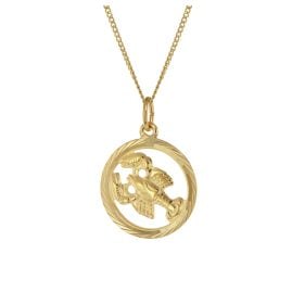 trendor 41980-07 Halskette mit Sternzeichen Krebs 333 Gold Ø 16 mm