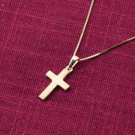 trendor 41804 Kinder-Halskette mit Kreuz Gold 333/8K