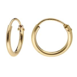 trendor 15169 Damen-Ohrringe Gold 333 / 8K Creolen Breite 1,3 mm Ø 11 mm