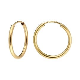 trendor 15174 Damen-Ohrringe Gold 333 / 8K Creolen Breite 2 mm Ø 20 mm