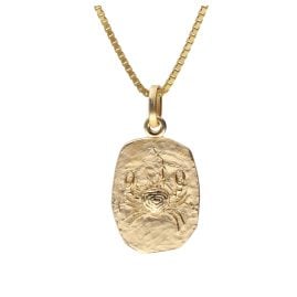 trendor 15382-07 Krebs Sternzeichen Gold 333 / 8K mit vergoldeter Silberkette