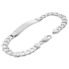 trendor 15812 Gravur-Armband für Herren 925 Silber Panzerkette mit Namen