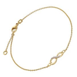 trendor 68485 Damen-Armband Unendlichkeit Gold 333/8K 19 cm