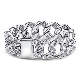 Pandora 193557C01 Kettenring für Damen Silber Pavé