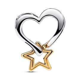 Pandora 763513C00 Charm Glücksstern und Herz Zweifarbig