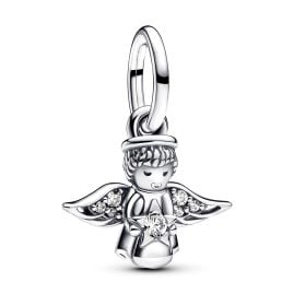 Pandora 793598C01 Charm-Anhänger Silber Funkelnder Engel