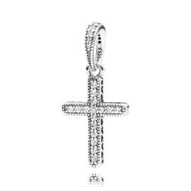 Pandora 68622 Halskette für Damen und Jugendliche Glitzerndes Kreuz Set