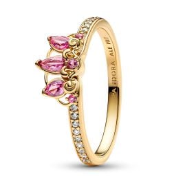Pandora 163651C01 Damenring Disney Prinzessin Rapunzel Tiara Goldfarben